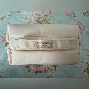 Dolce & Gabbana Cream Canvas Cosmetic Bag